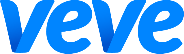 VeVe Wordmark Frozen Blue Reversed