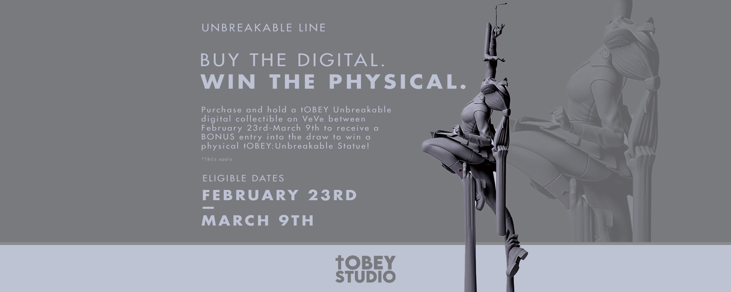 tOBEY Unbreakable Collectible Statue Physical Phygital