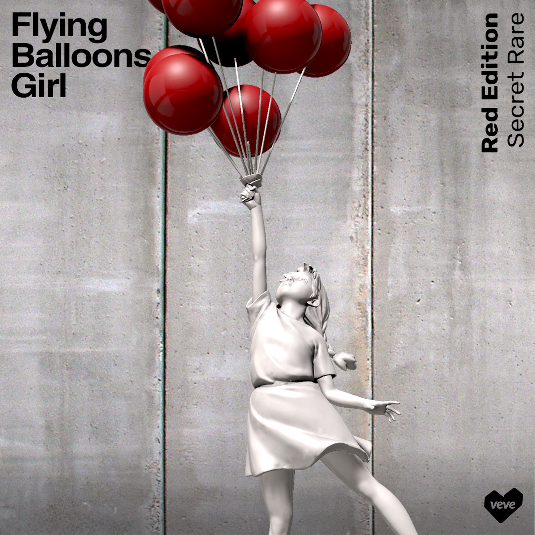 Brandalised Banksy digital collectible flying balloons girl secret rare edition