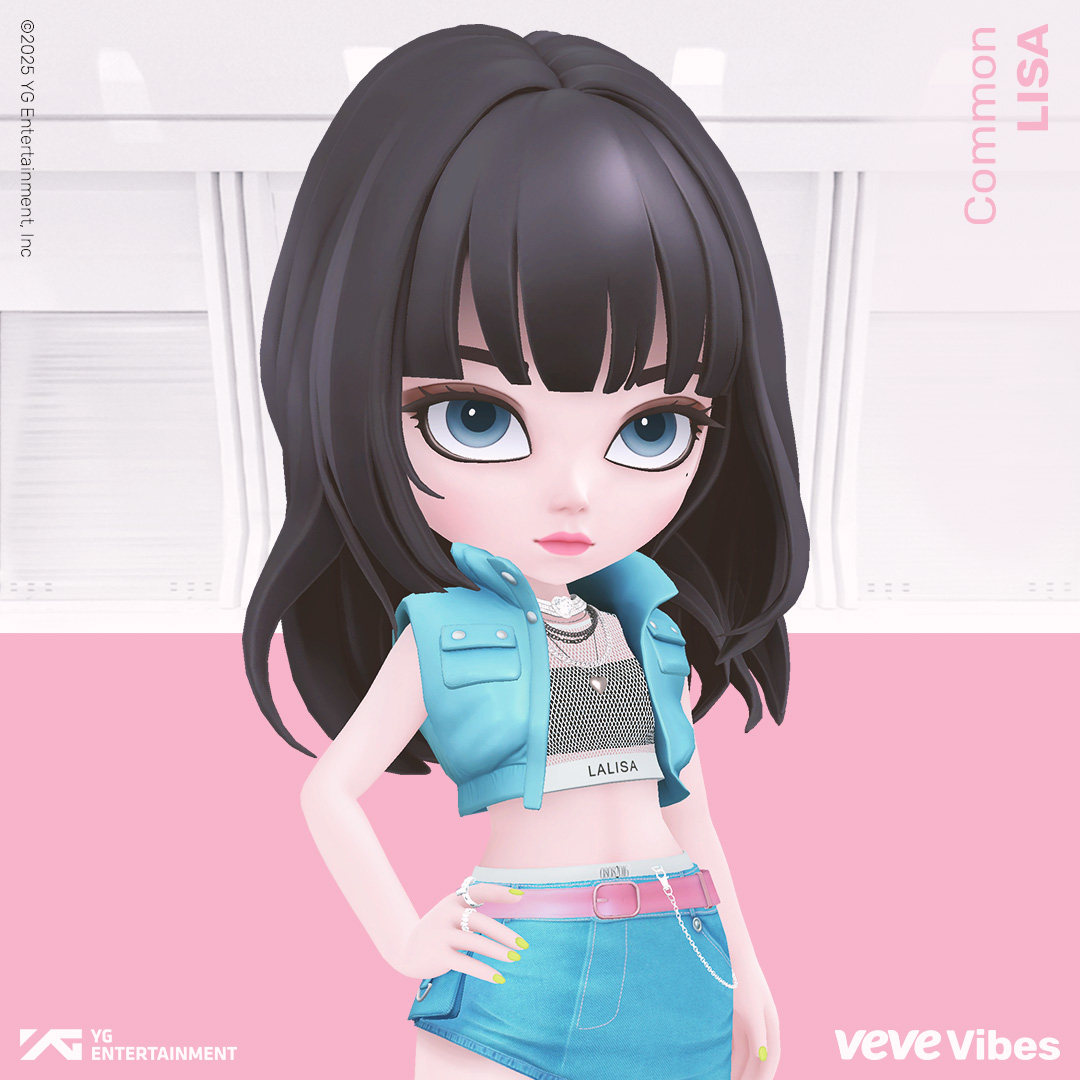 LISA collectible featuring a blue outfit with a pink belt