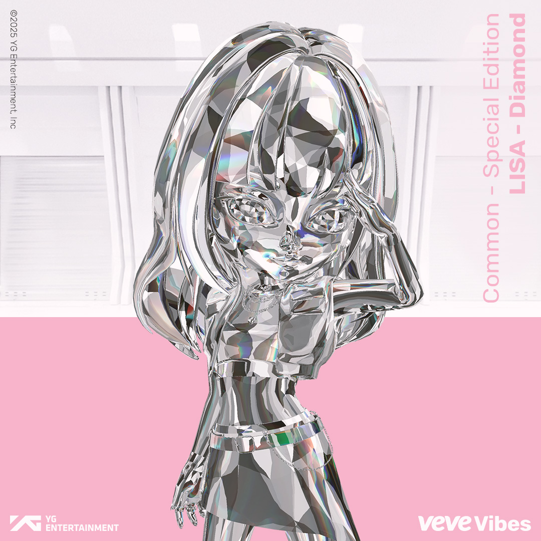 LISA collectible in a diamond texture saluting
