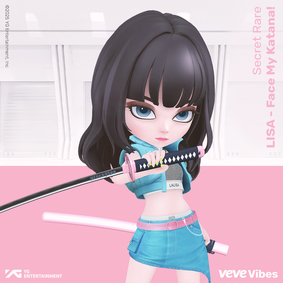 LISA digital collectible wielding two katanas