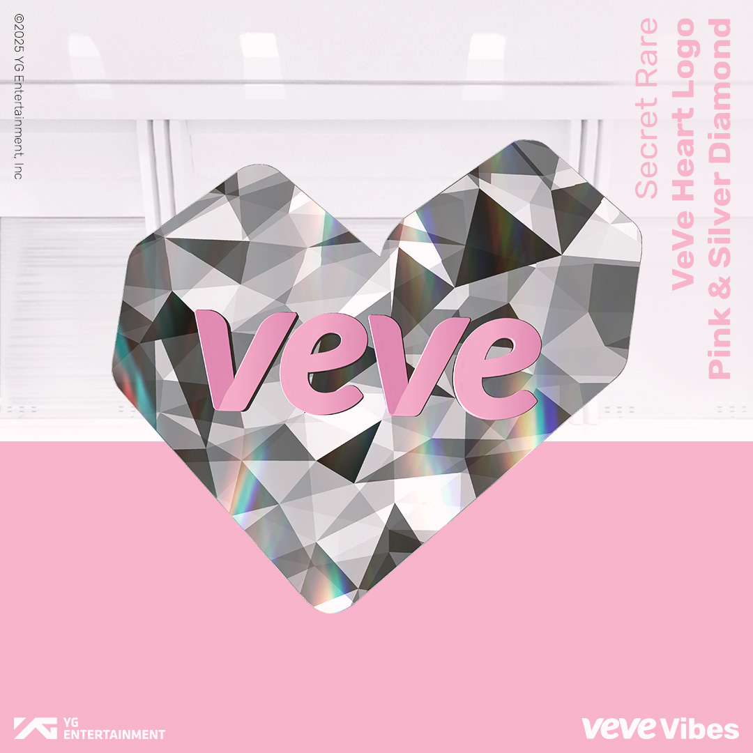 BLACKPINK heart diamond textured collectible featuring the VeVe logo