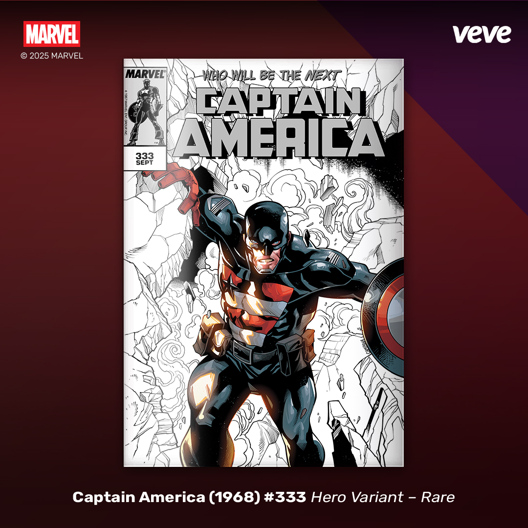 Captain America 1968 #333 digital comic rare cover from VeVe