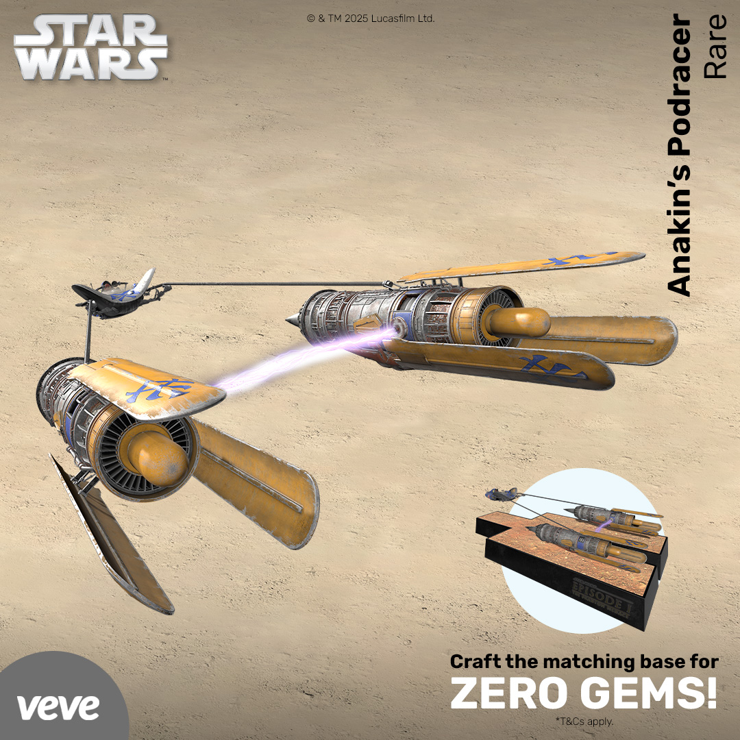 Star Wars collectible Anakin's Podracer in digital form