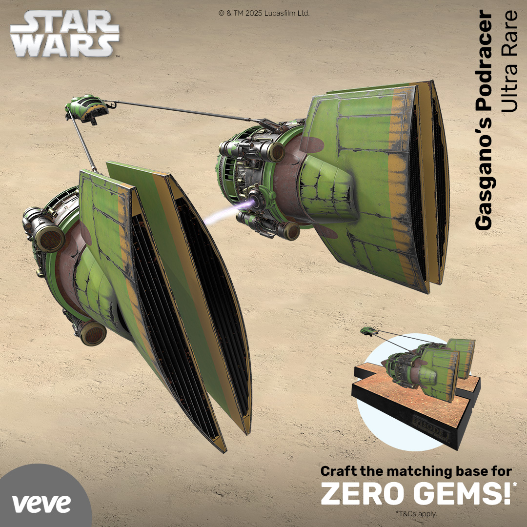 Gasgano's Podracer Star Wars collectible in digital form