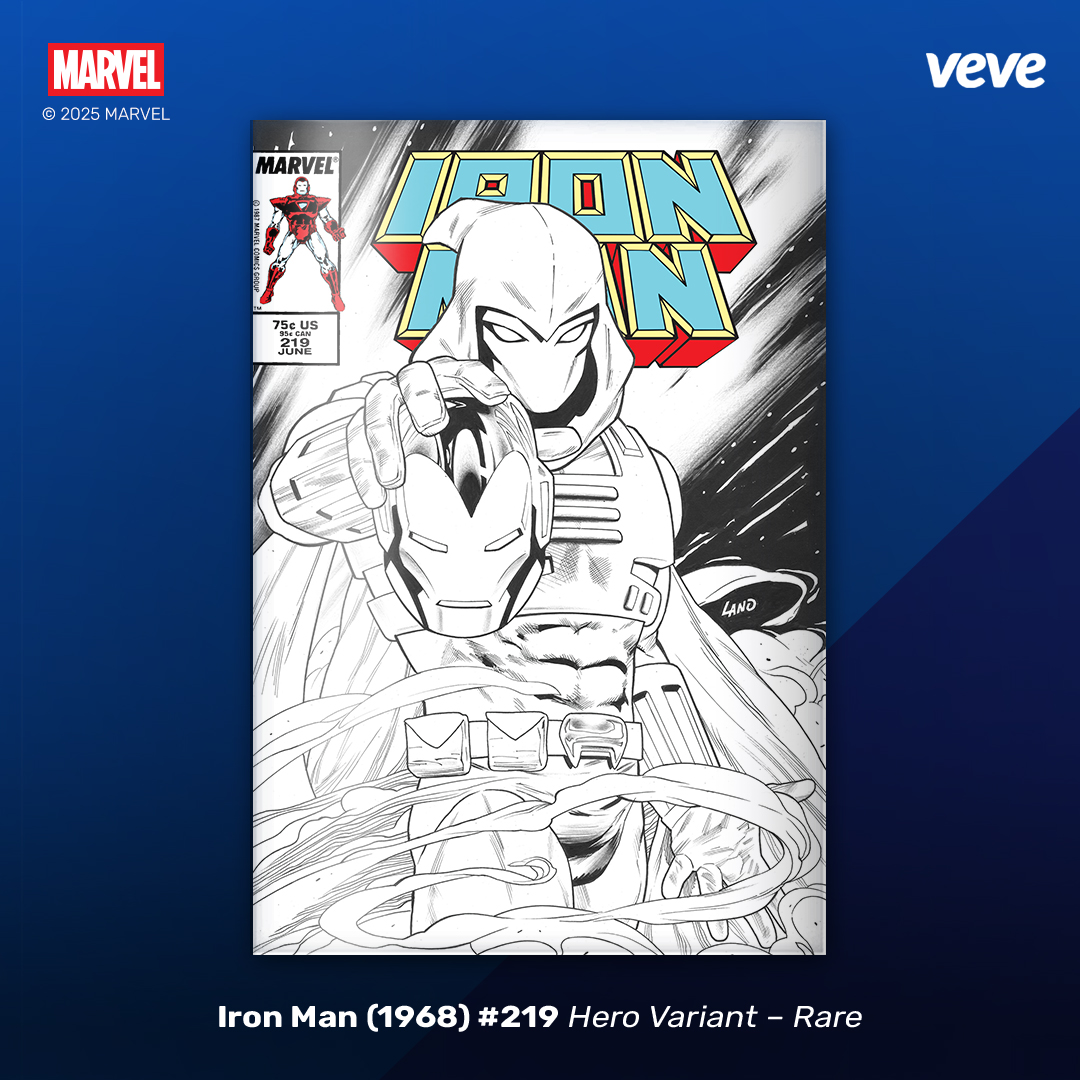 Iron Man #219 digital comic featuring rare cover on VeVe