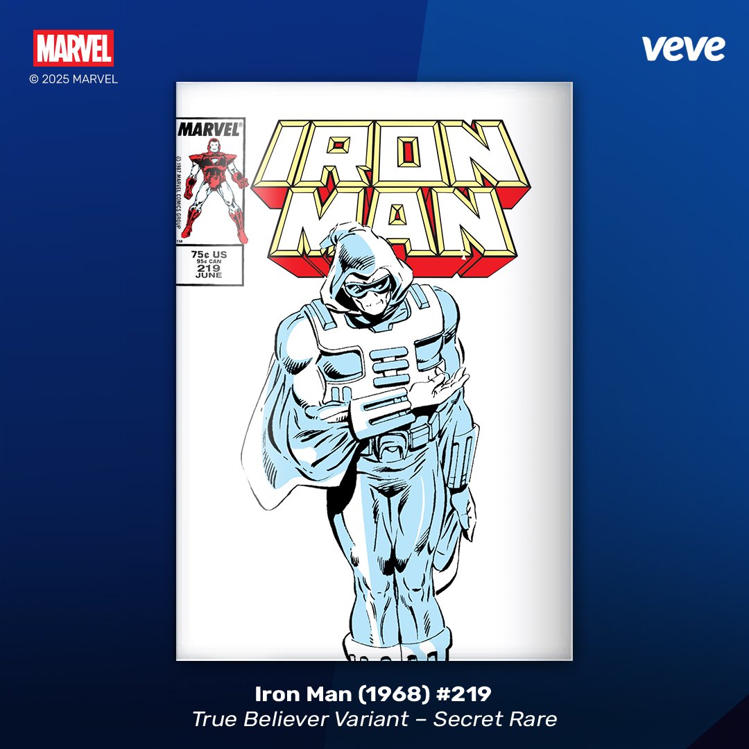 Iron Man #219 digital comic featuring secret rare cover on VeVe