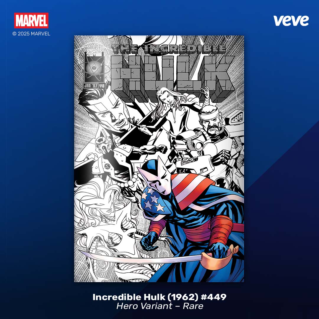 Incredible Hulk 449 Marvel digital comic featuring the rare cover variant on VeVe