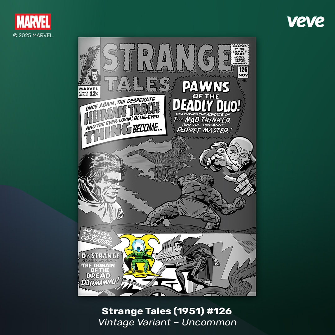 Strange Tales 126 Marvel digital comic featuring the uncommon cover variant on VeVe