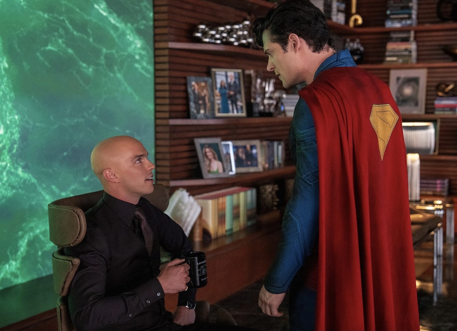 Superman and Lex Luthor facing eachother