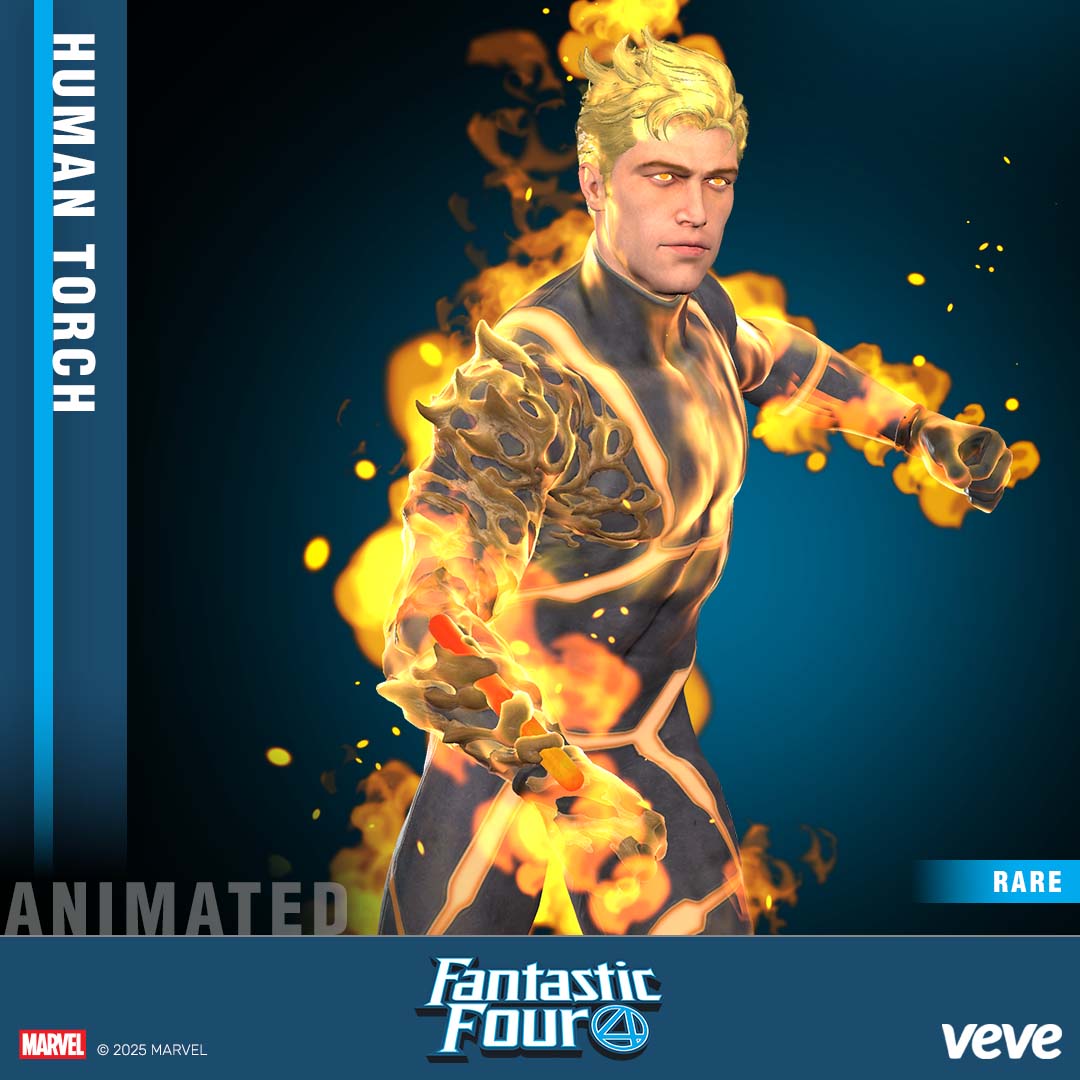 Human Torch Marvel collectible on VeVe