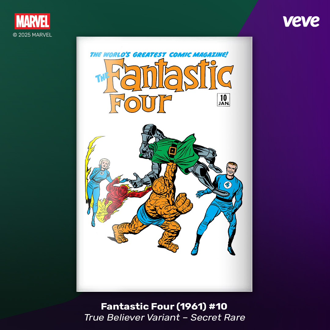 Marvel Fantastic Four 1961 #10 digital comic secret rare cover variant