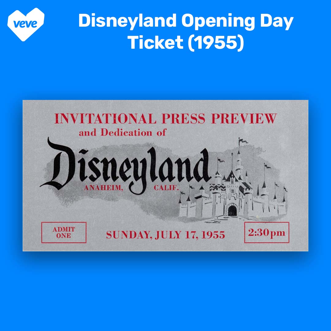 Disneyland Opening Day Ticket (1955)