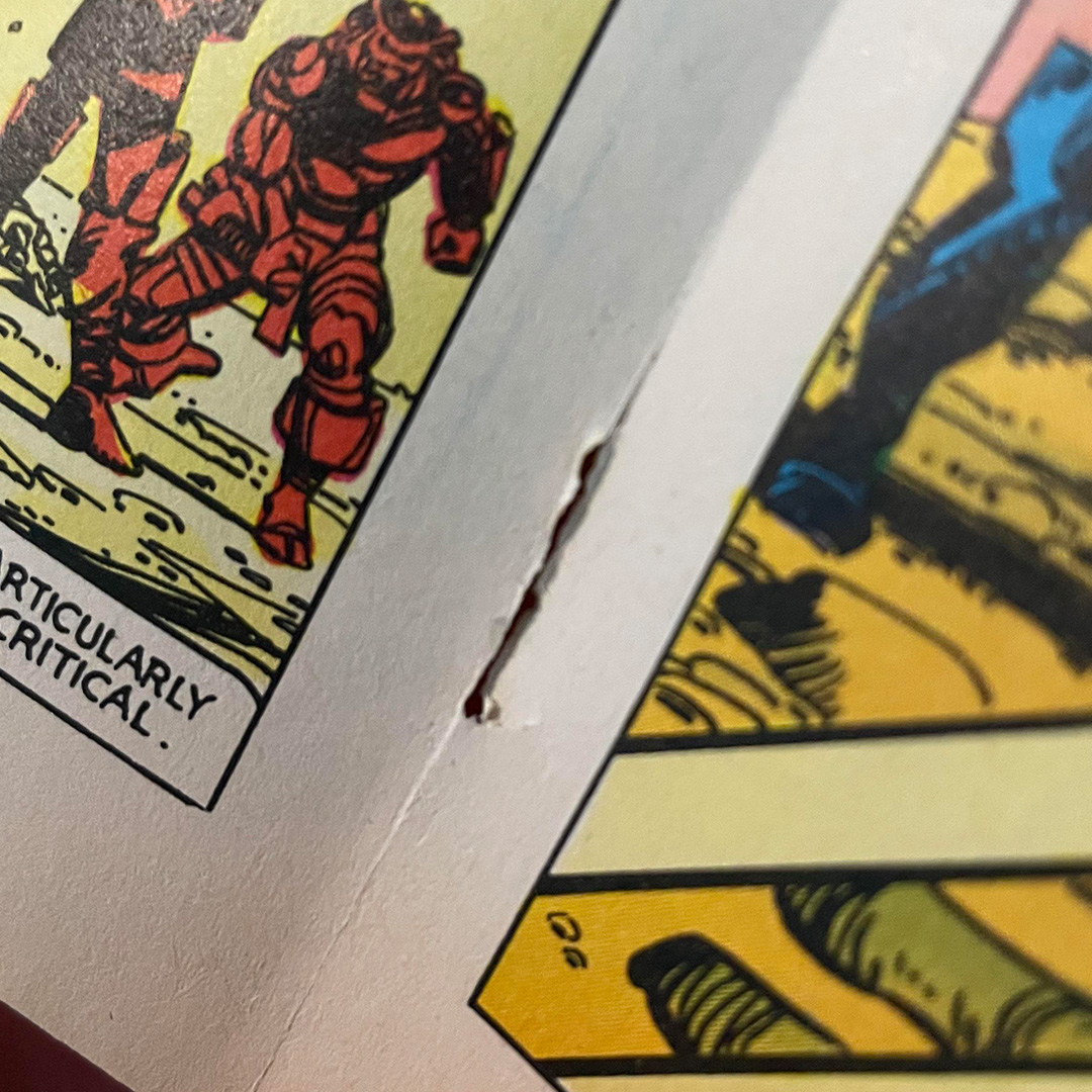 Marvel comic worn out staples