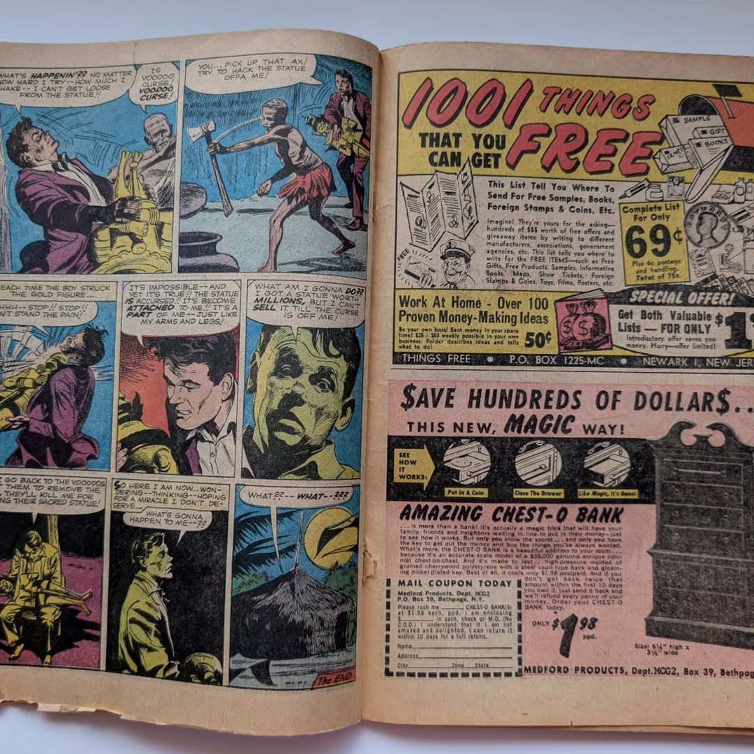 Marvel comic worn out centerfold