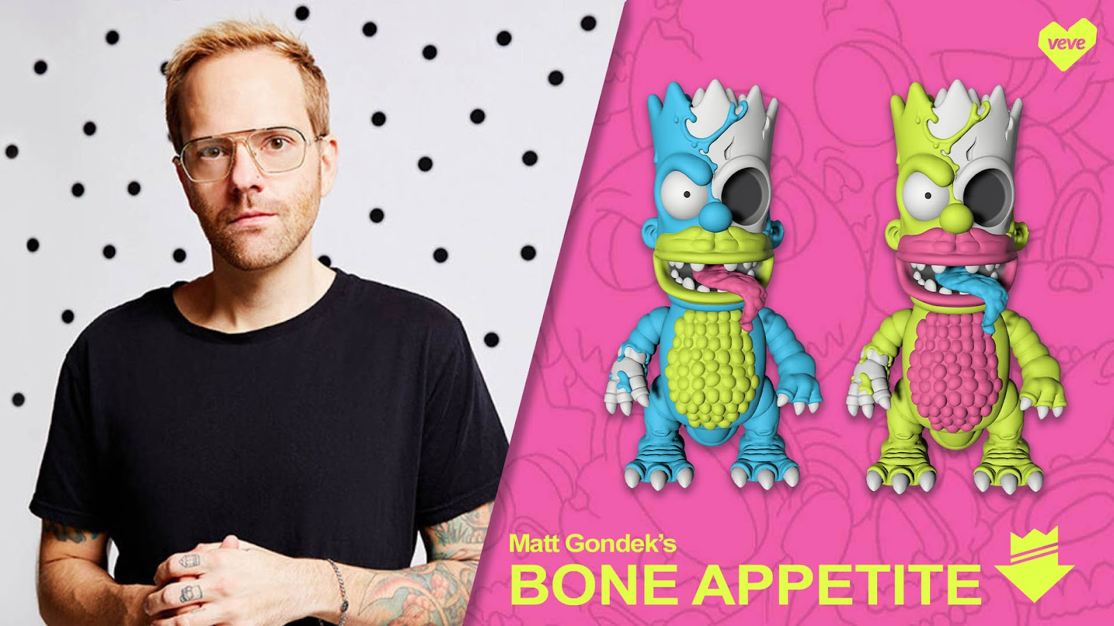 Artist Matt Gondek and his Bone Appetite vinyl designer toys