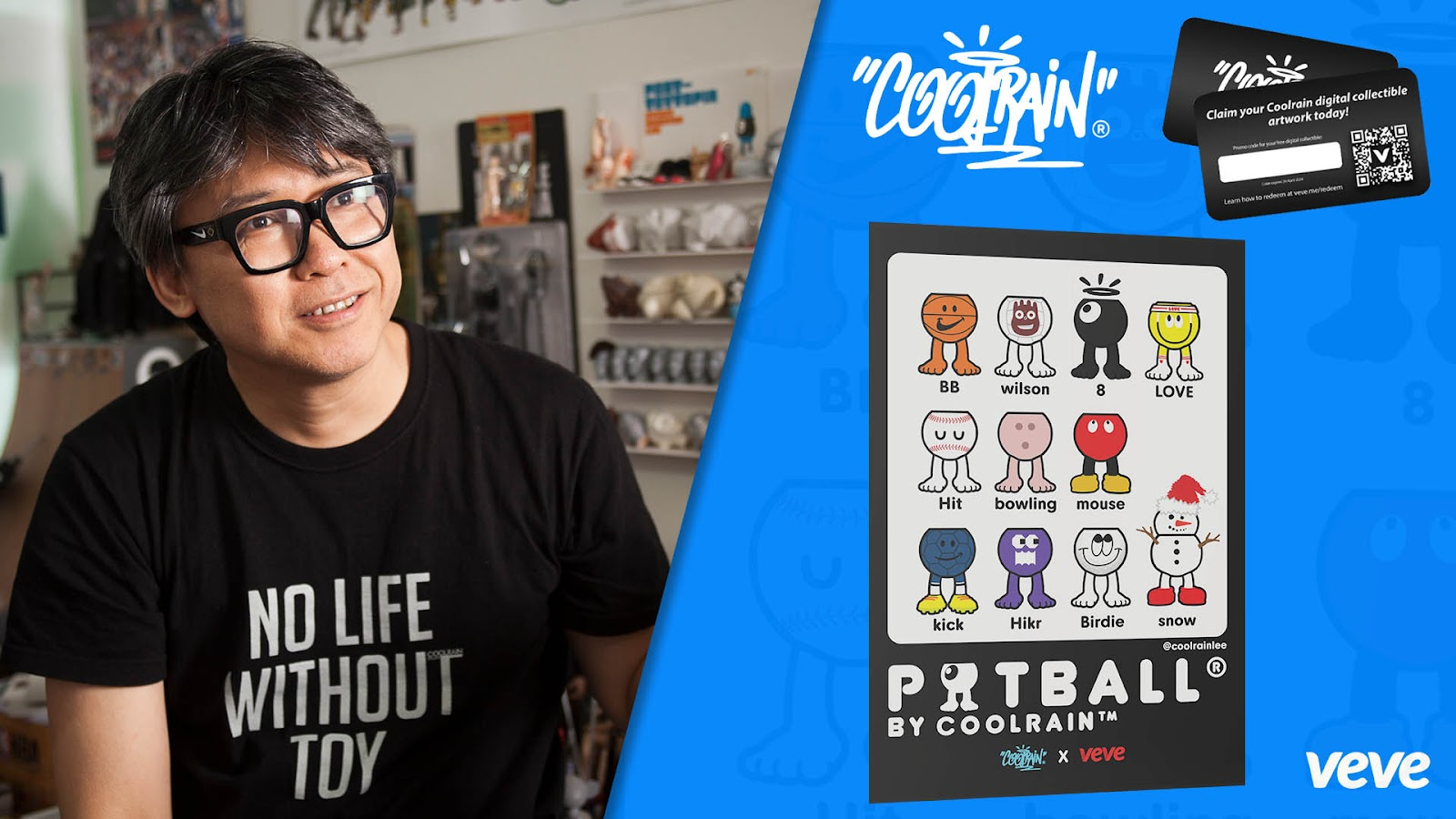 Korean artist Coolrain with his Potball artwork