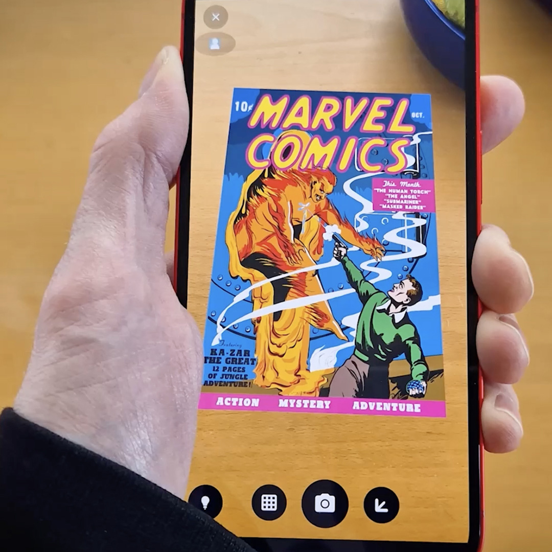 augmented reality reading on VeVe