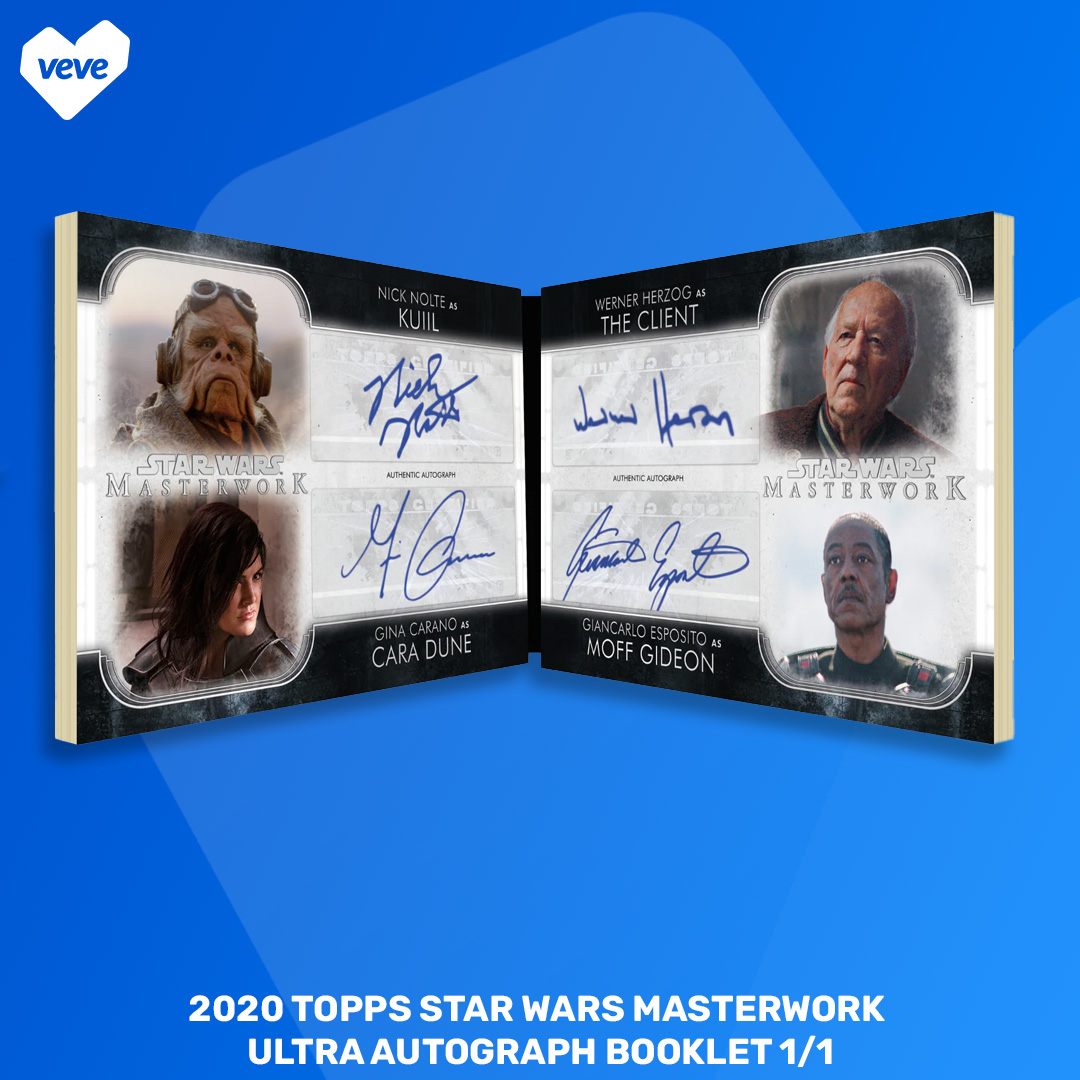 2020 Topps Star Wars Masterwork Ultra Autograph Booklet 1/1