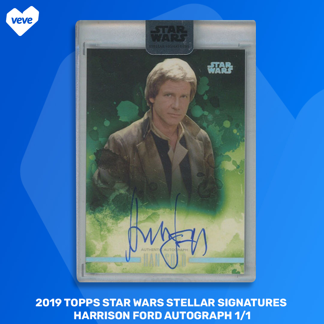 2019 Topps Star Wars Stellar Signatures Harrison Ford Autograph 1/1