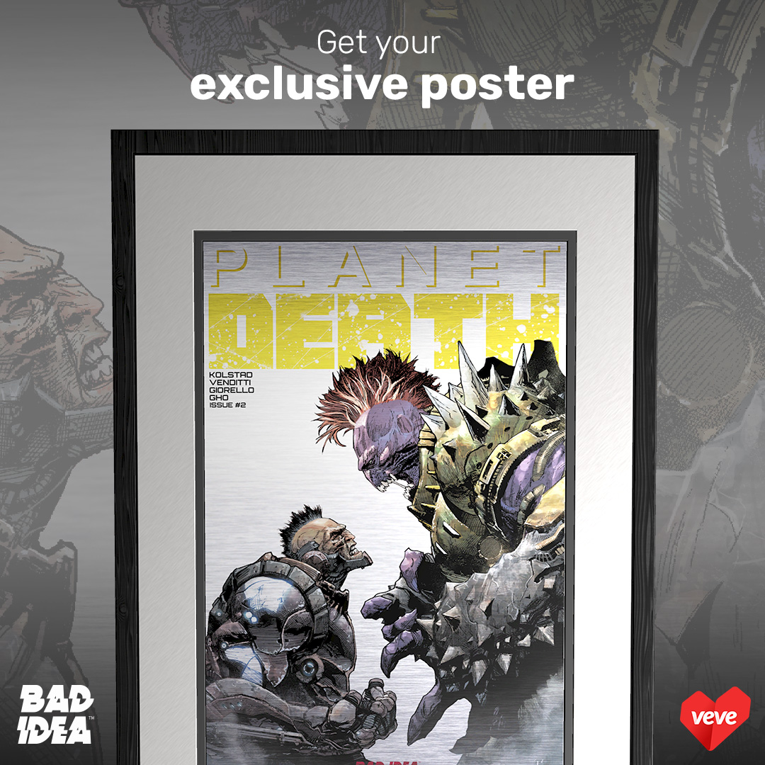 Rare Planet Death VeVe Poster Bad Idea Metallic Poster Comics