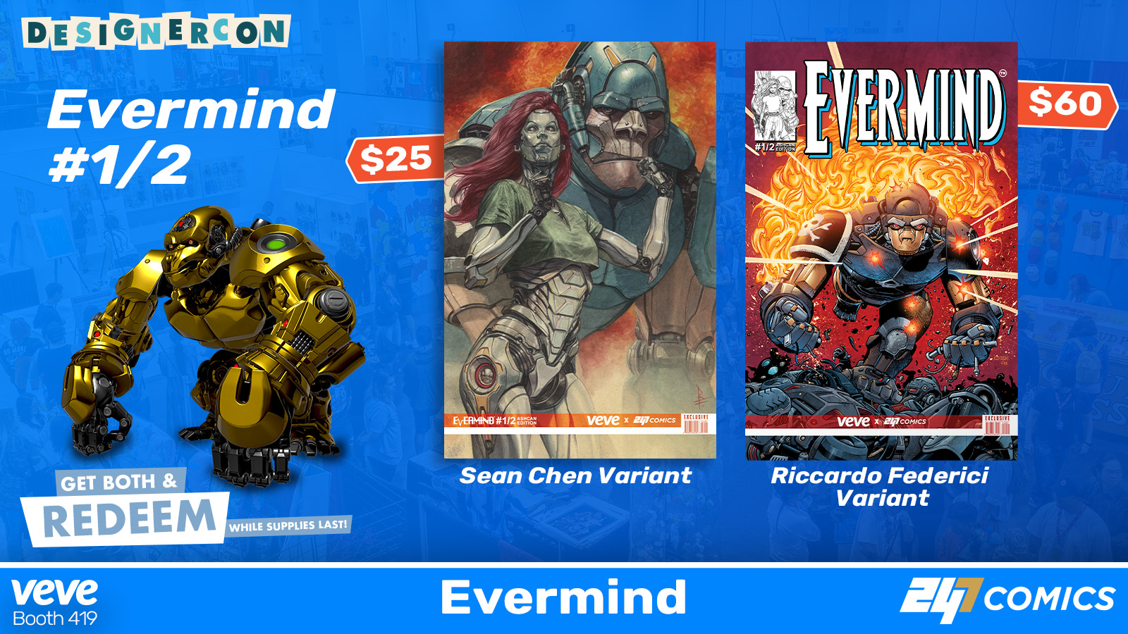 Evermind comics collectibles at DesignerCon 2025
