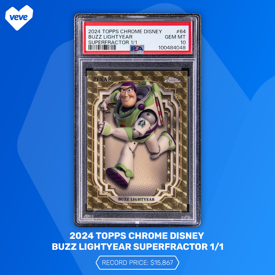 2024 Topps Chrome Disney Buzz Lightyear Superfractor 1/1 record price