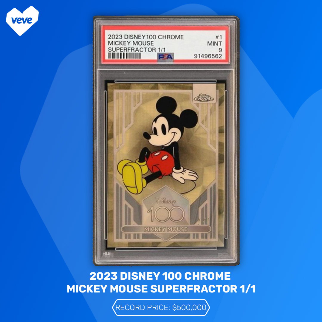 2023 Disney 100 Chrome Mickey Mouse Superfractor 1/1 record price