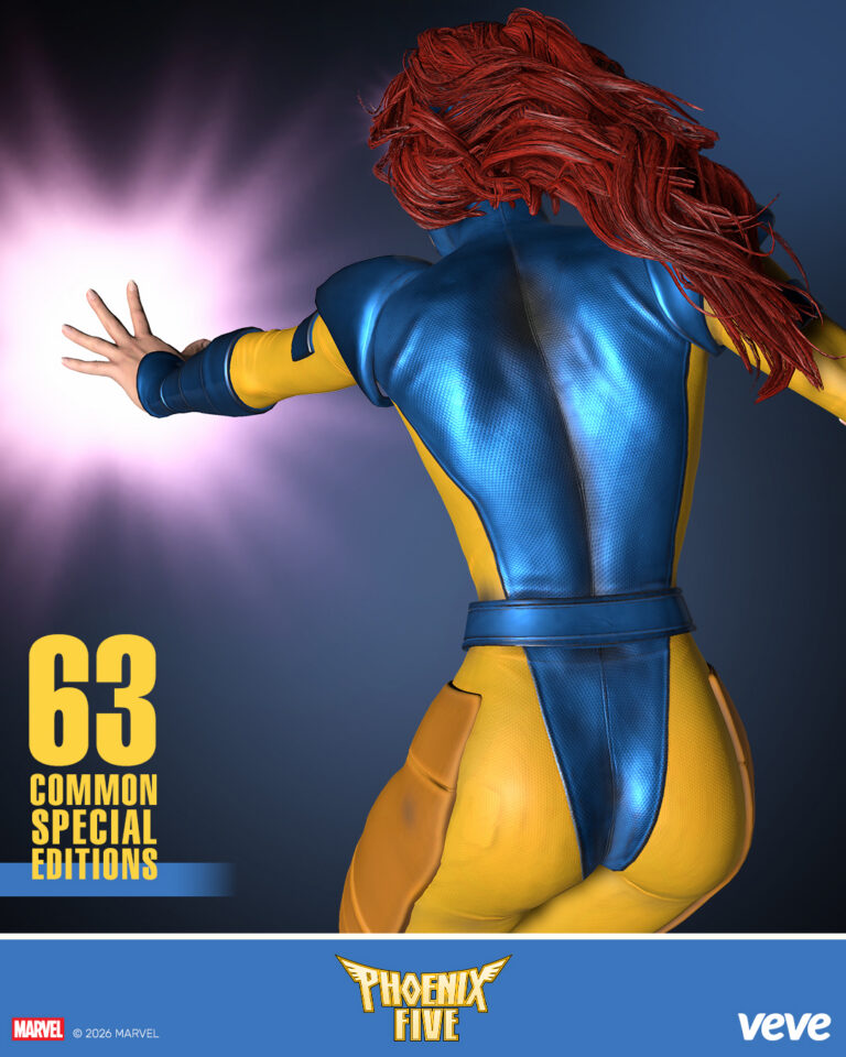 backside of Jean Grey collectible on VeVe