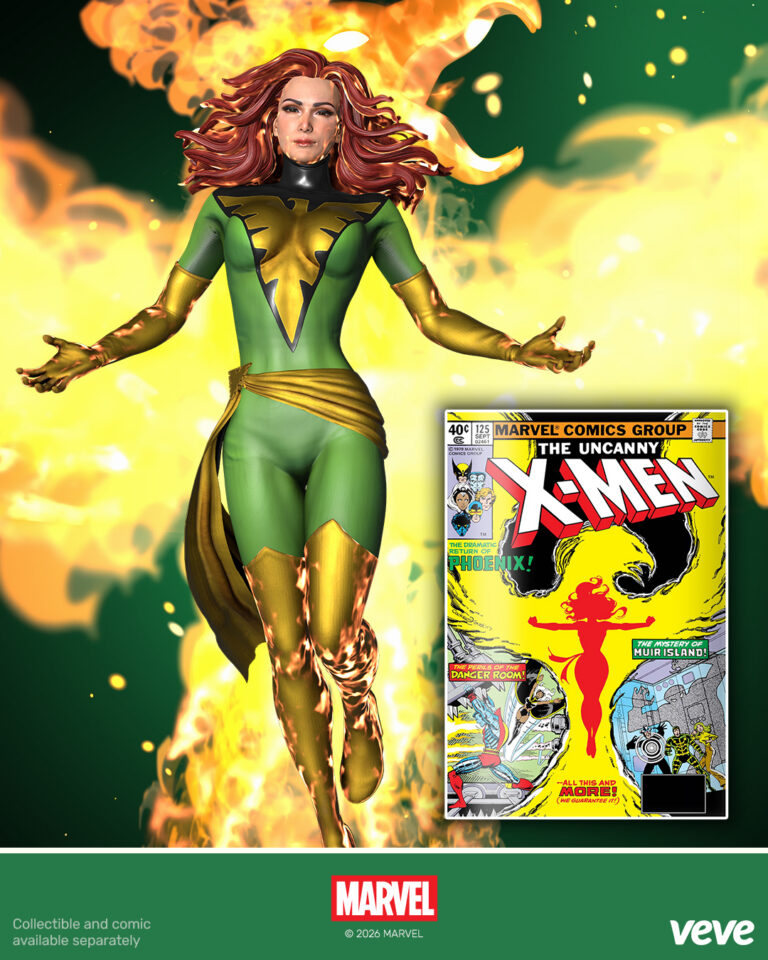 Jean Grey collectible with Comic that showcased the character