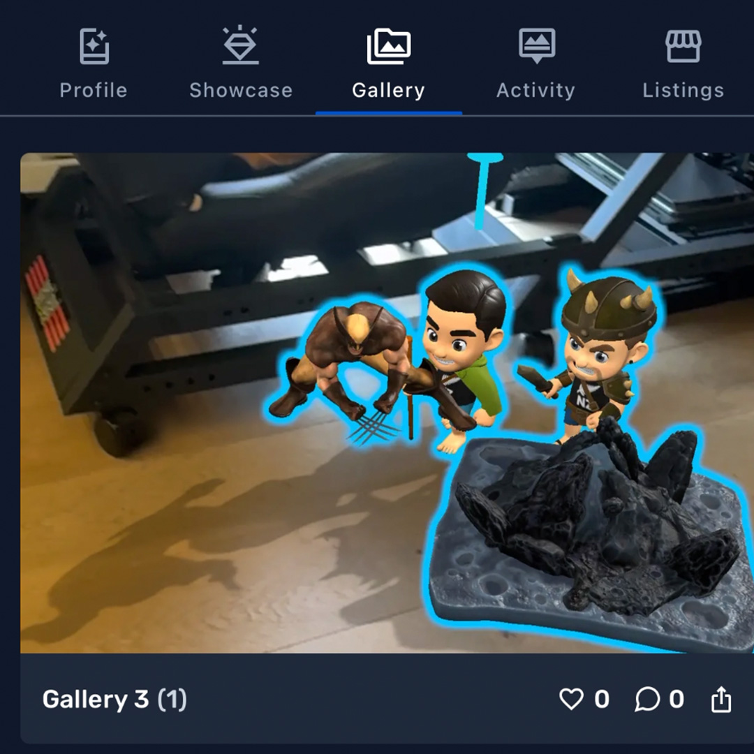 Gallery feature on your VeVe profile