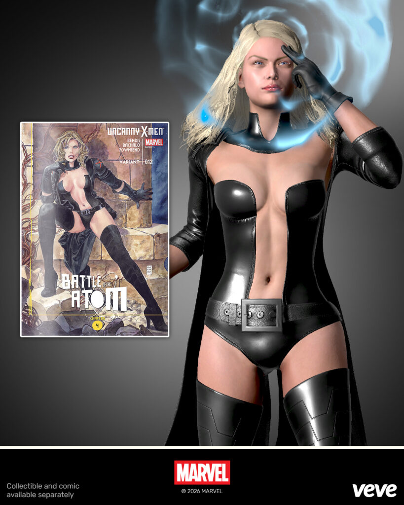 Emma Frost collectibles and comics on VeVe
