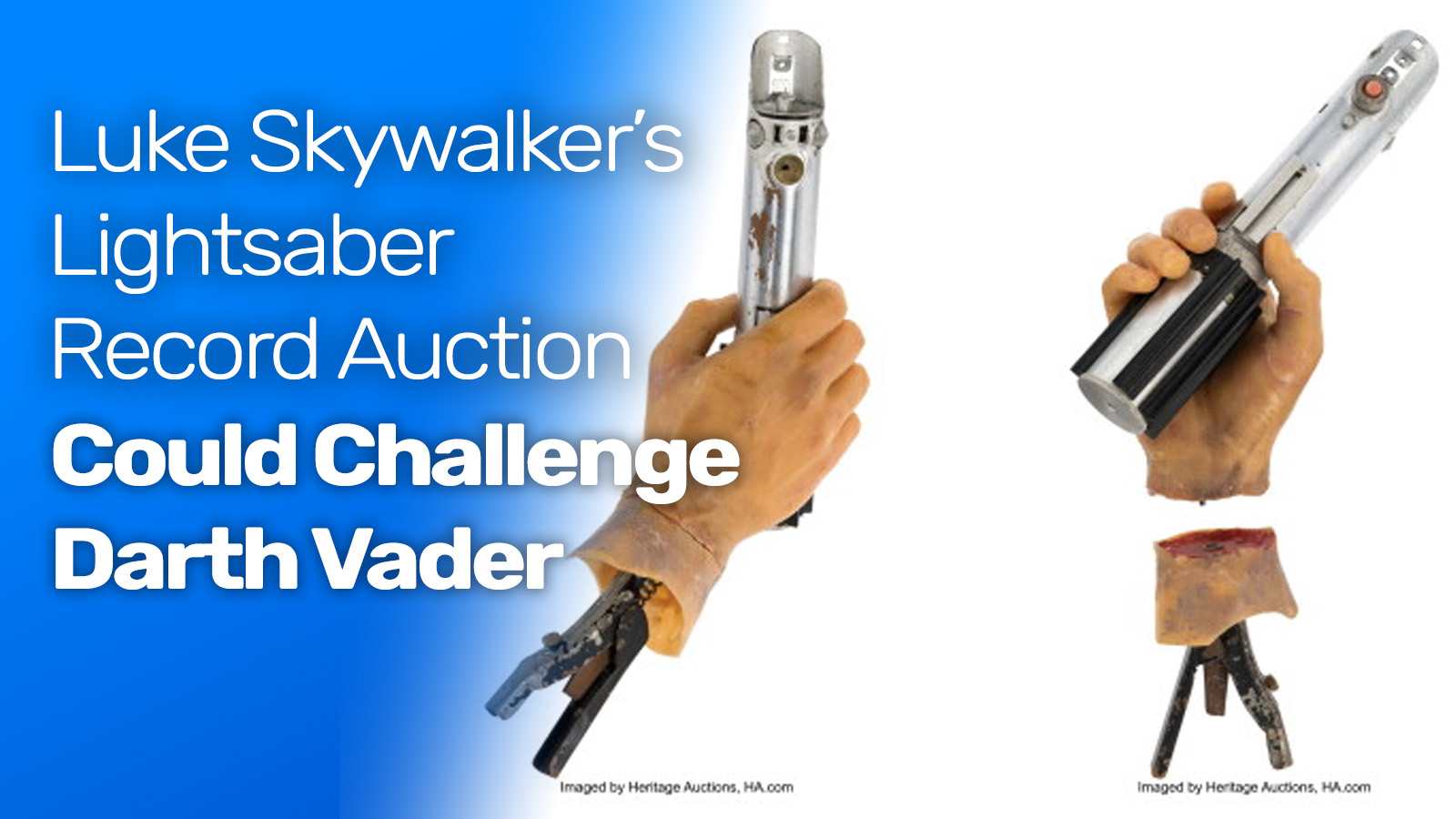 Luke Skywalker's lightsaber record auction