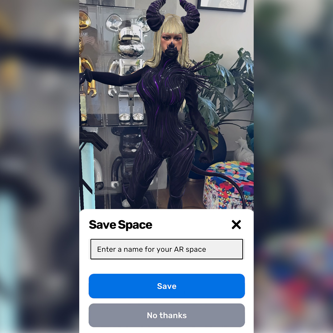 Save spaces in AR Mode on VeVe