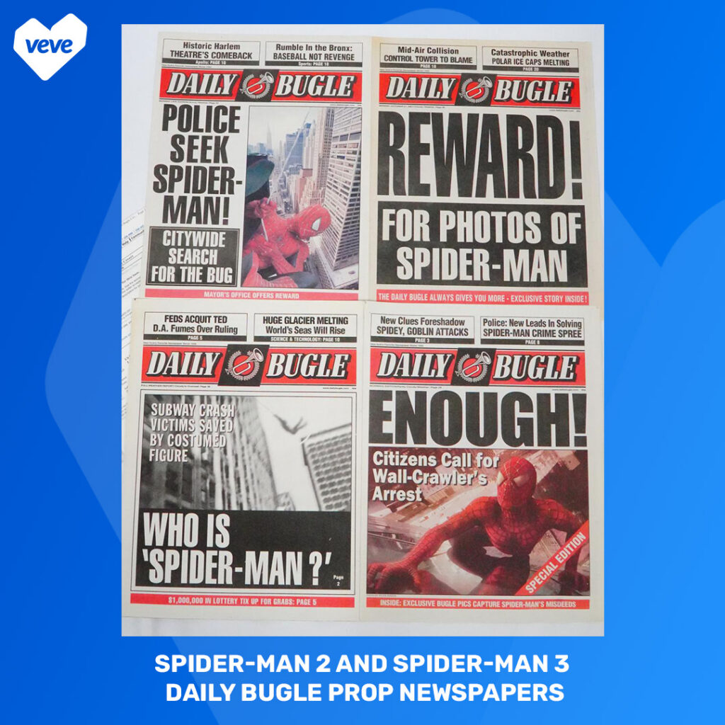 Spider-Man 2 and Spider-Man 3 Daily Bugle Prop Newspapers