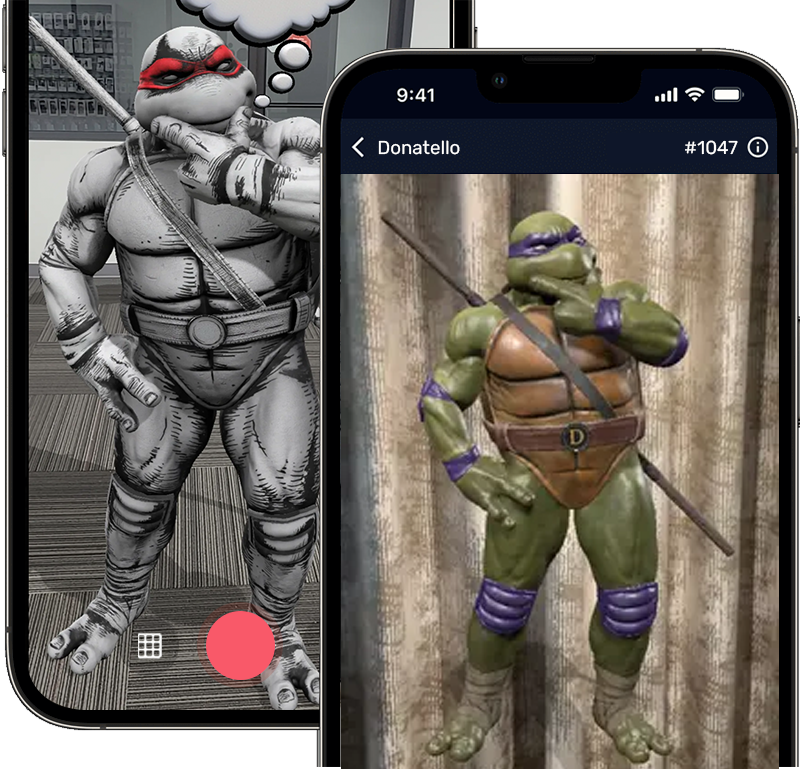 TMNT Collectibles in AR Mode on VeVe
