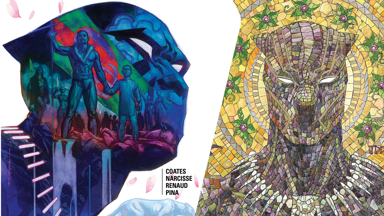 Two iconic Black Panther comic covers
